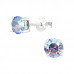 Silver Round 5mm Ear Studs with Genuine European Crystal