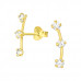 Silver Sparkling Ear Studs with Cubic Zirconia