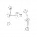 Silver Sparkling Ear Studs with Cubic Zirconia