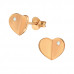 Silver Heart Ear Studs with Cubic Zirconia