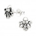 Silver Octopus Ear Studs with Cubic Zirconia