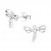 Silver Dragonfly Ear Studs with Cubic Zirconia