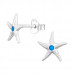 Silver Starfish Ear Studs with Cubic Zirconia