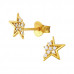 Fading Star Sterling Silver Ear Studs with Cubic Zirconia