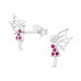 Angel Sterling Silver Ear Studs with Cubic Zirconia