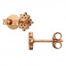 Cross Over X Sterling Silver Ear Studs with Cubic Zirconia