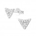 Silver Arrow Ear Studs with Cubic Zirconia