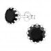 Silver Round 7mm Ear Studs with Cubic Zirconia