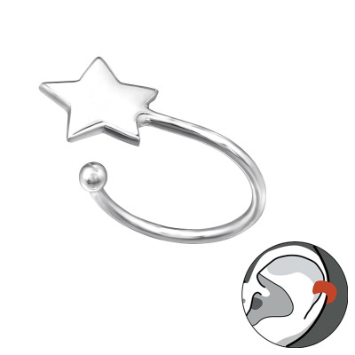 Silver Star Ear Cuff