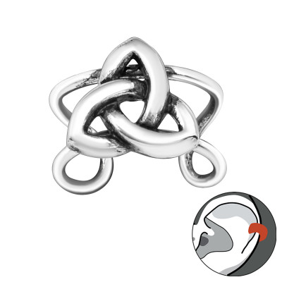 Silver Celtic Knot Ear Cuff