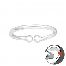 Silver Plain 10mm Ear Cuff