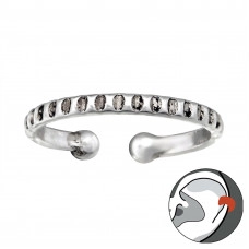 Silver Patterned Ear Cuff