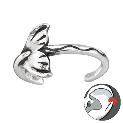 Silver Mermaid Tail Ear Cuff