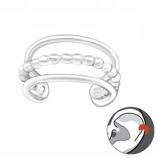Silver Plain Ear Cuff
