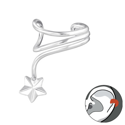 Silver Star Ear Cuff