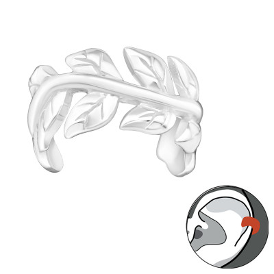 Silver Vine Ear Cuff