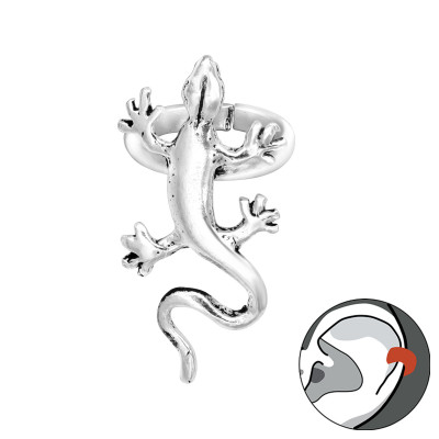 Silver Lizard Ear Cuff