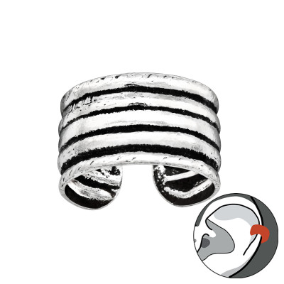 Silver Multi Lines Ear Cuff