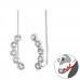 Silver Round Ear Pin with Crystal