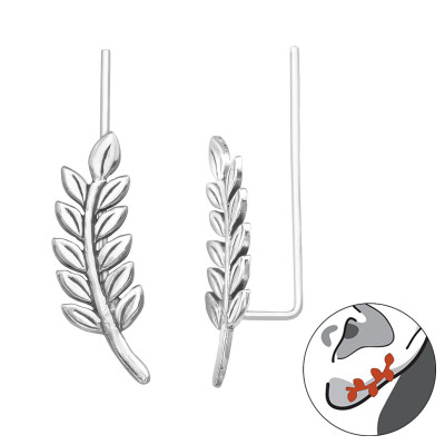 Branch Sterling Silver Ear Cuff and Ear Pin