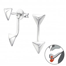 Charming Silver Star Ear Jacket with Crystal