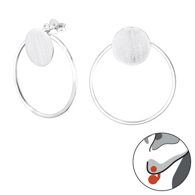 Silver Circle Ear Jacket