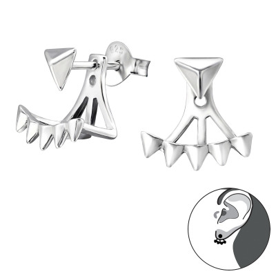 Silver Triangle Ear Jacket