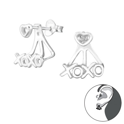 Silver XOXO Ear Jacket