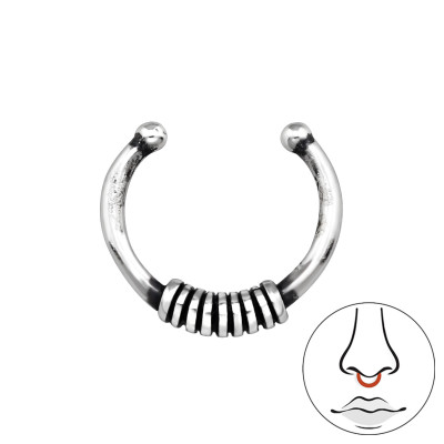 Bali Sterling Silver Nose Studs and Clip