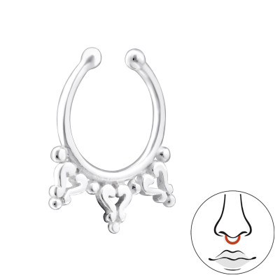 Silver Bali Nose Clip