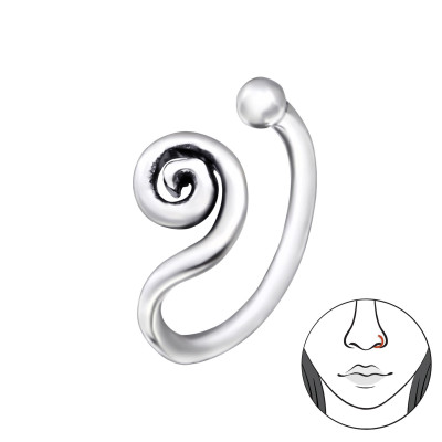 Silver Spiral Nose Clip