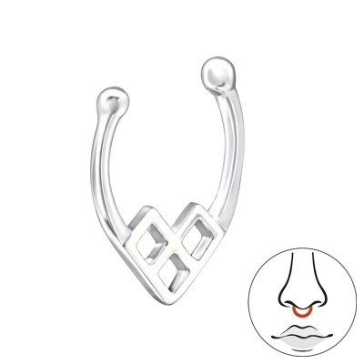 Silver Geometric Nose Clip