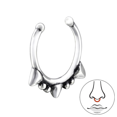 Silver Crown Nose Clip