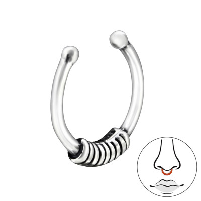 Silver Bali Nose Clip