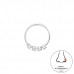 Silver 10mm Nose Ring with Crystal