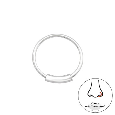 Silver 9mm Nose Ring