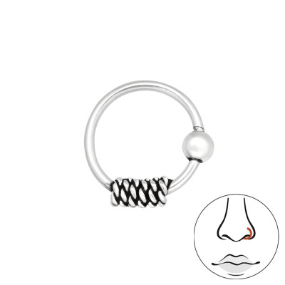 Silver Bali Nose Ring