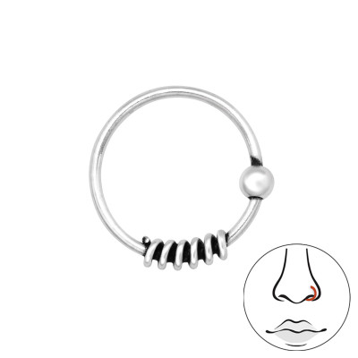 Silver Bali Nose Ring