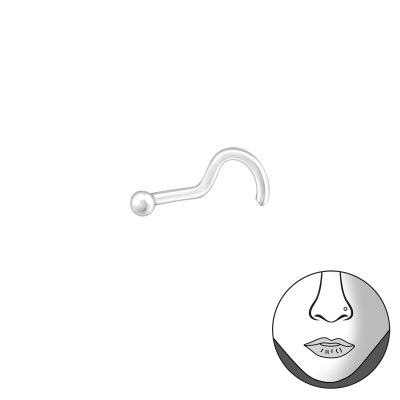 1.5Mm Sterling Silver Nose Studs and Clip