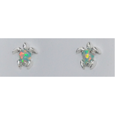 Silver turtle Ear Studs