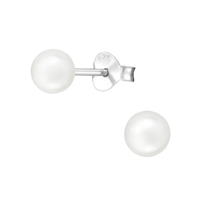 Glass Pearl 5mm Ear Studs