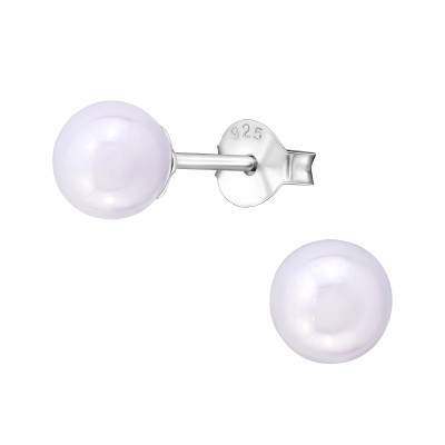 Synthtic Pearl 6mm Ear Studs