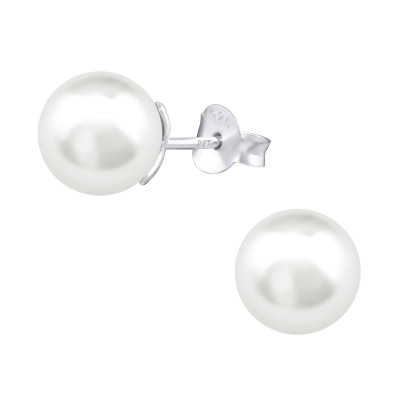 Synthetic Pearl 8mm Ear Studs