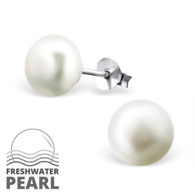 Fresh Water Pearl 8mm Ear Studs