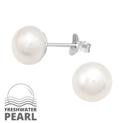 Fresh Water Pearl 8mm Ear Studs