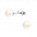 Glass Pearl 4mm Ear Studs