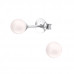 Glass Pearl 4mm Ear Studs