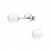 Glass Pearl 4mm Ear Studs