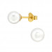 6mm Glass Pearl Sterling Silver Ear Studs