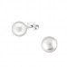 Glass Pearl 6mm Ear Studs